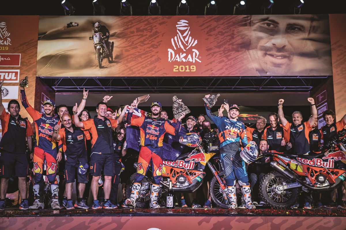 Red Bull KTM Rally Factory Racing Team podium Dakar 2019