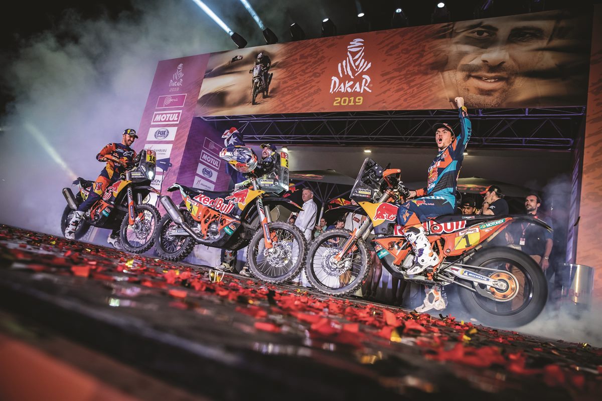 Sunderland Price Walkner KTM 450 RALLY podium Dakar 2019