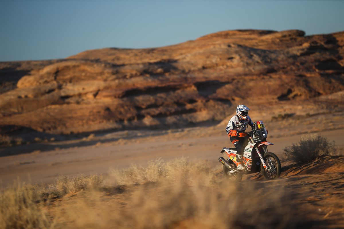 Ross Branch at the 2020 Dakar Rally. Photo credit: FotoP