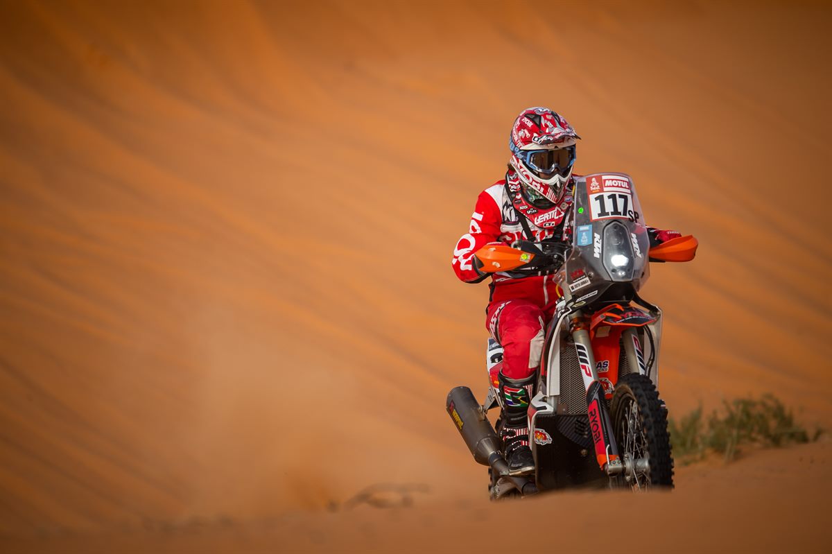 Kirsten Landman at the 2020 Dakar Rally. Photo credit: FotoP