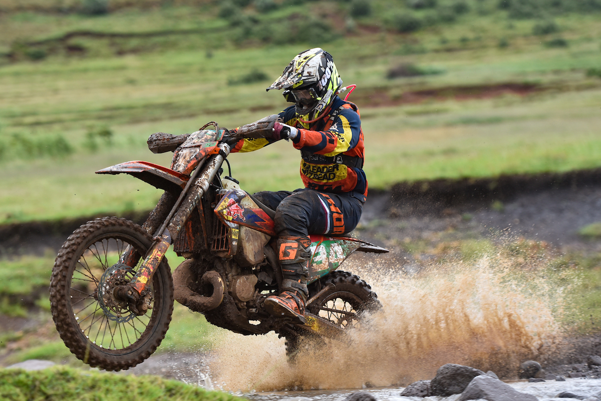 Bradley Cox at the opening round of the season in Lesotho.