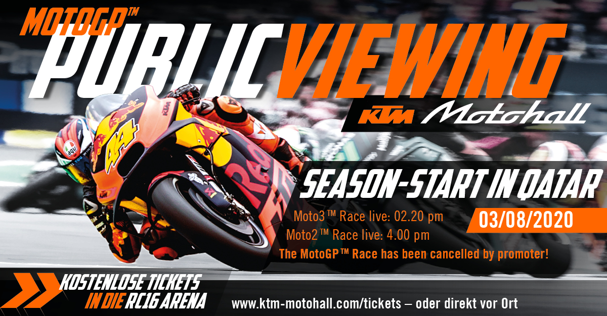 Public Viewing Moto3™Moto2™ Qatar live in the KTM Motohall!