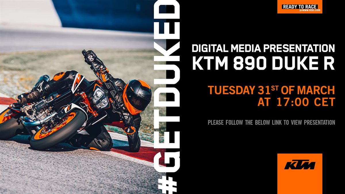 Einladung KTM 890 DUKE R digitale Präsentation 2020