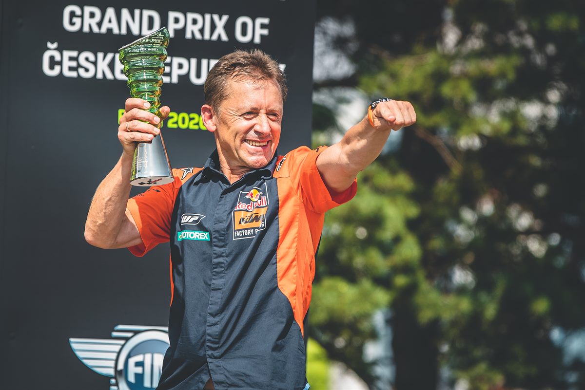 Mike Leitner - Brad Binder MotoGP 2020 Brno Celebration