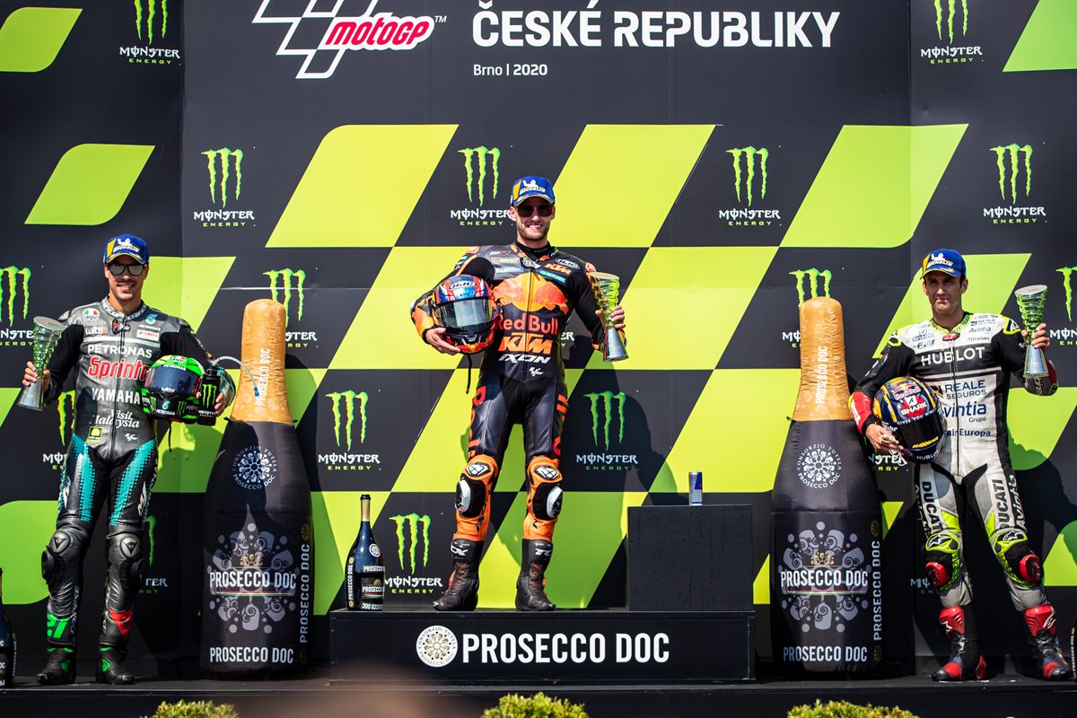 Brad Binder Podium MotoGP 2020 Brno 