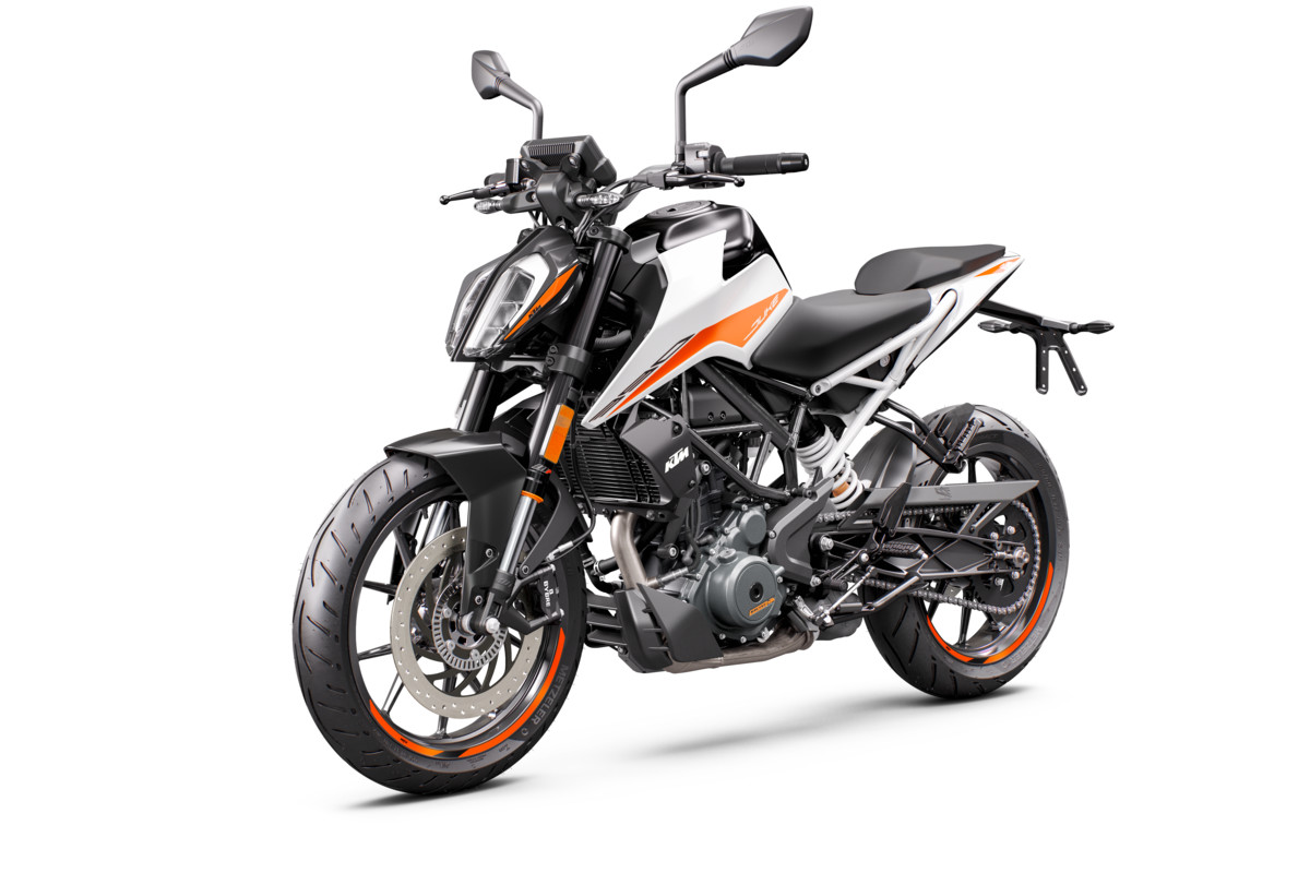 KTM 390 DUKE - front left white