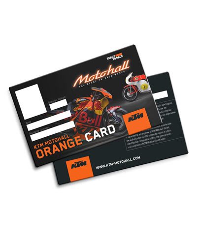 KTM Motohall Orange Card