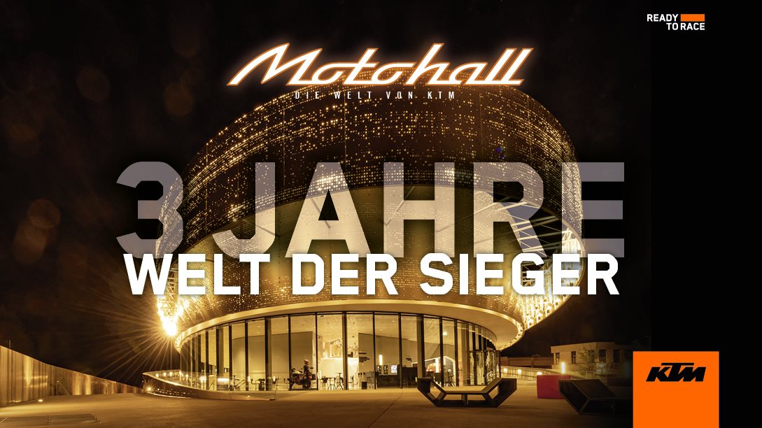Die KTM Motohall feiert den 3. Geburtstag
