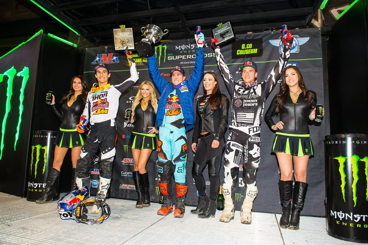 Ryan Dungey & Marvin Musquin Podium Oakland 2016