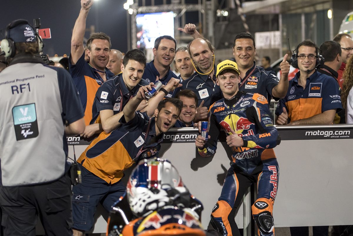 Brad Binder KTM RC250 GP Paddock Qatar 2016 