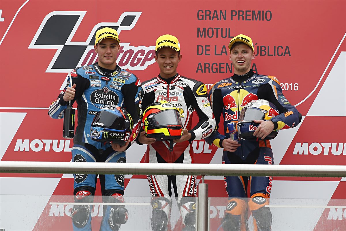 Brad Binder Podium Termas de Río Hondo 2016