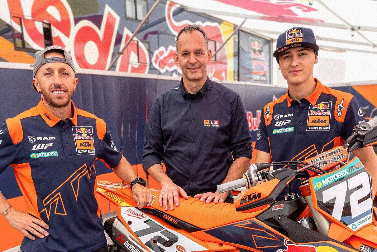Tony Cairoli, Robert Jonas and Liam Everts