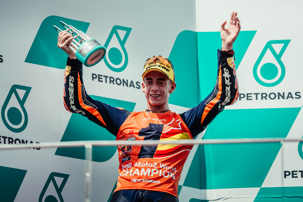 Pedro Acosta Moto2 2023 Malaysia World Champion