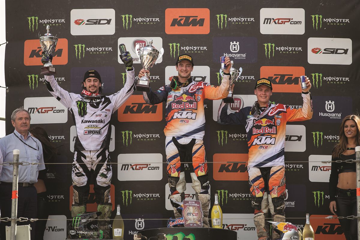 Jeffrey Herlings & Pauls Jonass Podium Pietramurata 2016