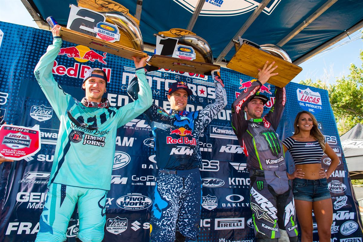 Ryan Dungey Podium Glen Helen 2016