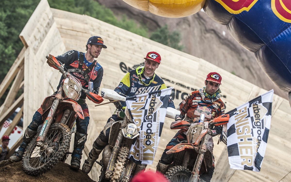 Cody Webb & Alfredo Gomez KTM 300 EXC Podium Erzbergrodeo 2016