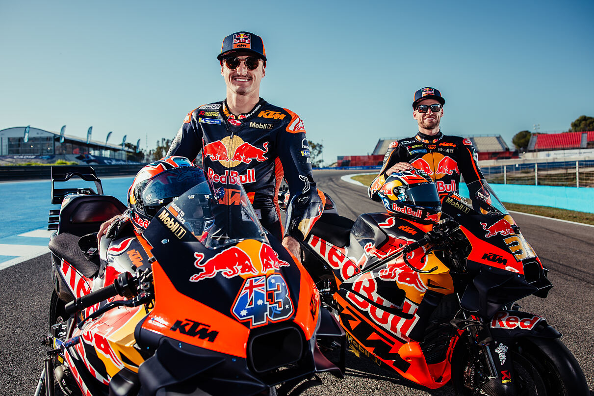 Red Bull KTM and Mobil 1 gold anniversary livery