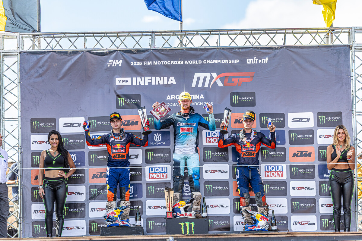 2025 Grand Prix of Argentina MX2 podium
