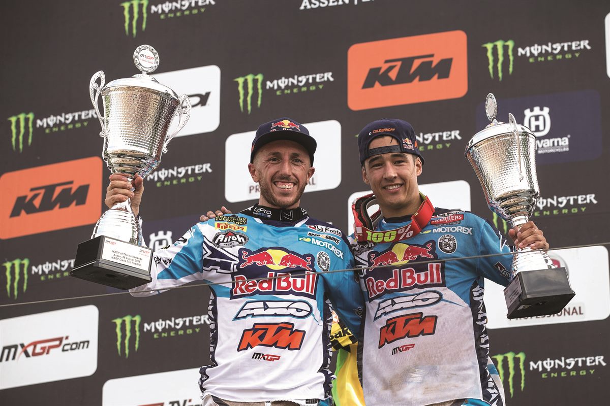 Tony Cairoli & Glenn Coldenhoff Podium Assen 2016